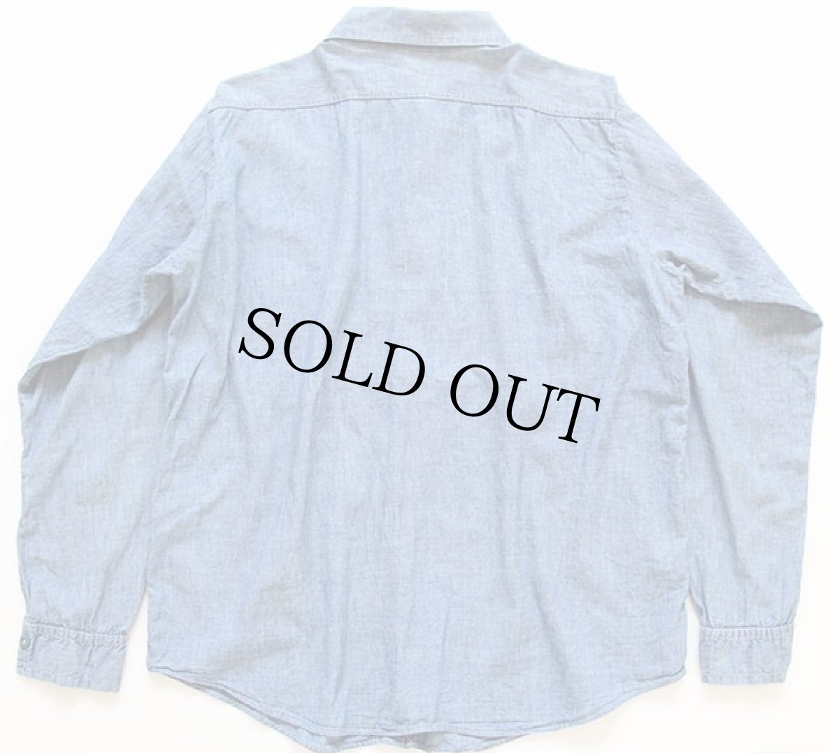 画像2: 70's UNKNOWN シャンブレーシャツ 16.5 (2)