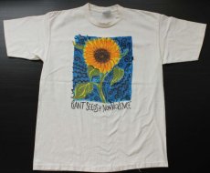 画像2: 90s USA製 PLANT SEEDS OF NONVIOLENCE ひまわり アート コットンTシャツ 生成り XL (2)