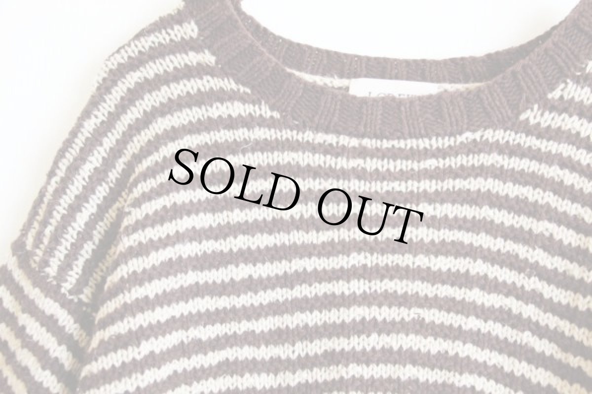 画像3: 00s J.CREW ボーダー リネンxコットン ハンドニット セーター XS (3)