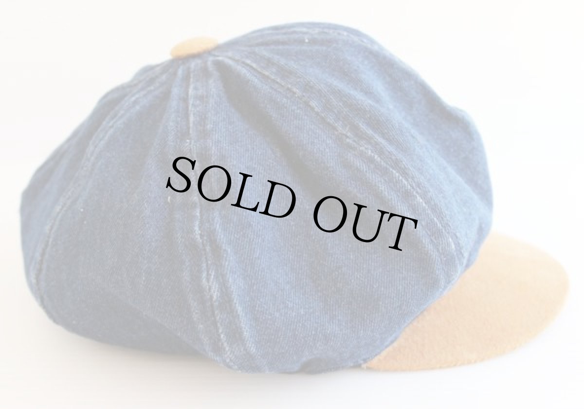 画像3: Arlin 8枚はぎ デニム×レザー キャスケット (3)