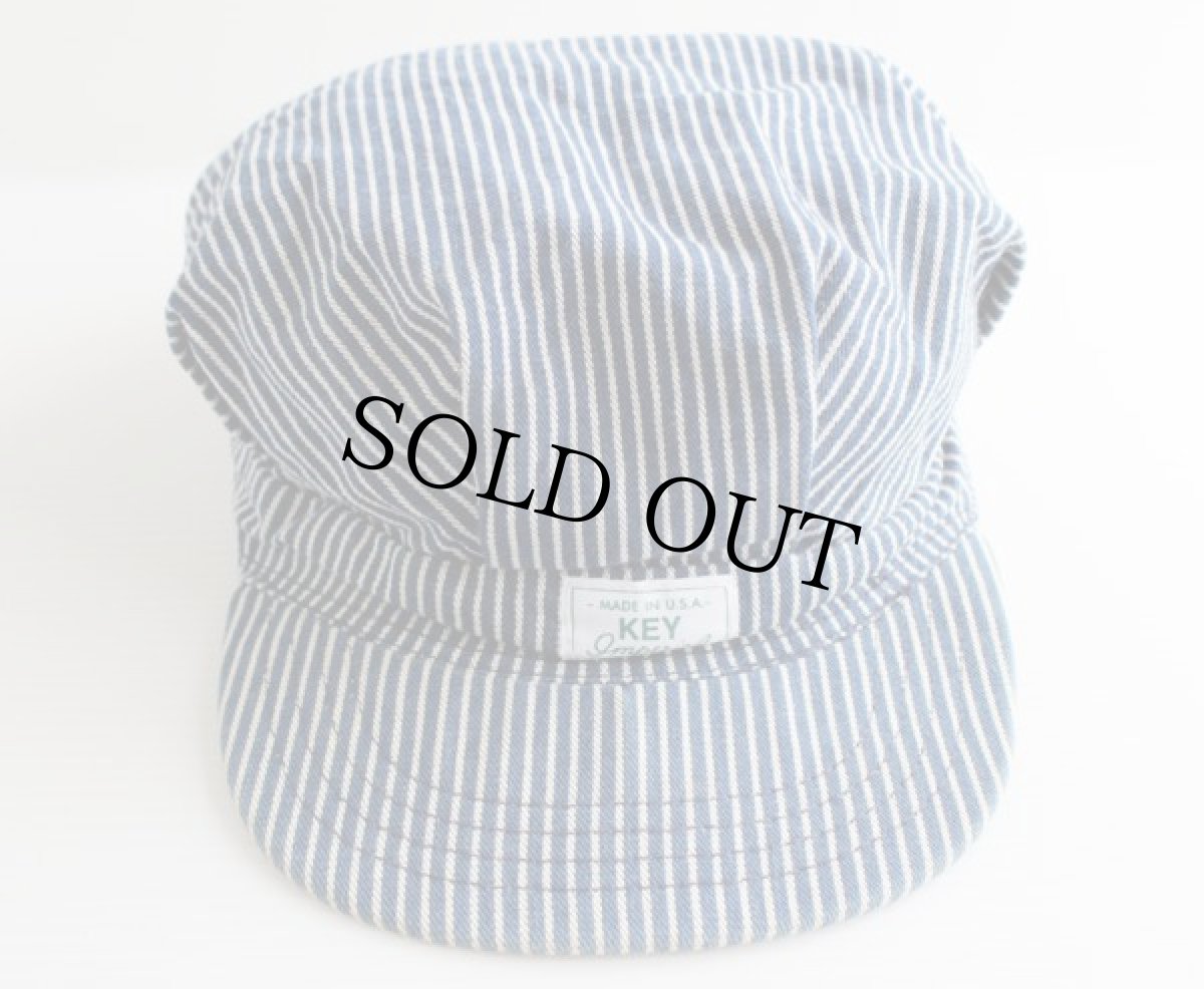 画像2: 70s USA製 KEY Imperial ヒッコリー ワークキャップ 60cm (2)