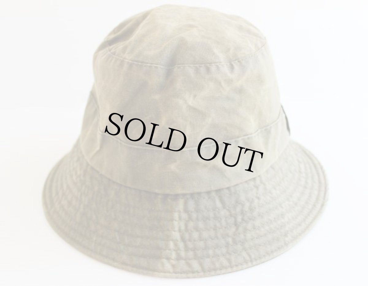 画像2: 90s 英国製 Barbourバブアー オイルド コットンハット M (2)