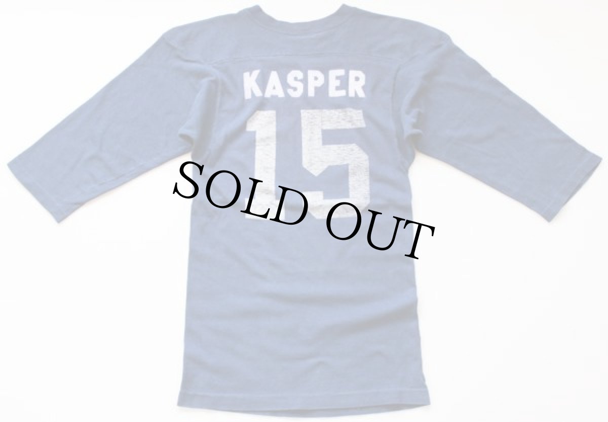 画像2: 70s USA製 Championチャンピオン 15 ナンバリング フットボールTシャツ 紺 S (2)