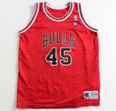 画像1: 90s USA製 Championチャンピオン NBA BULLS シカゴ ブルズ JORDAN ジョーダン 45 ユニフォーム (1)