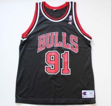 画像1: Championチャンピオン NBA BULLS シカゴ ブルズ RODMANロッドマン 91 ユニフォーム 44 (1)