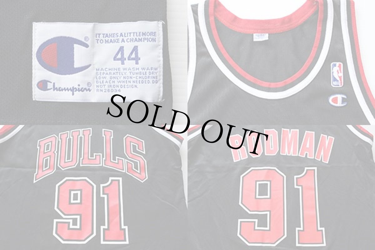 画像4: Championチャンピオン NBA BULLS シカゴ ブルズ RODMANロッドマン 91 ユニフォーム 44 (4)