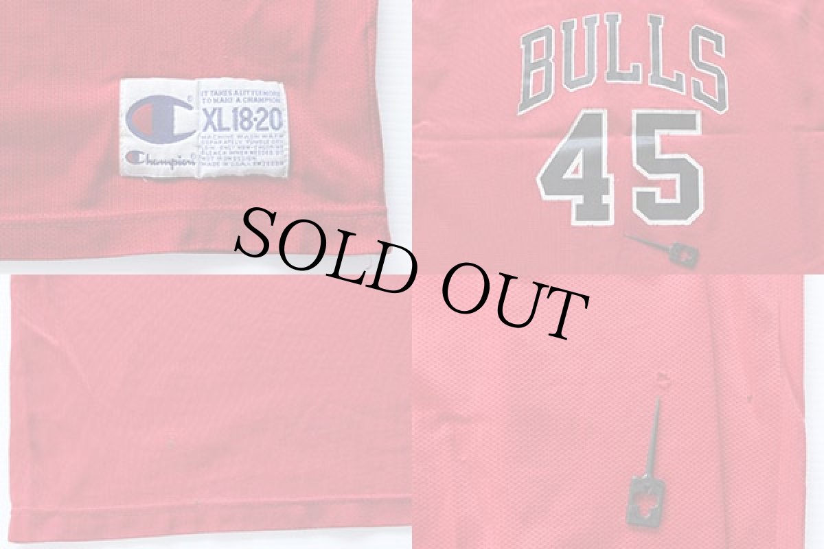 画像4: 90s USA製 Championチャンピオン NBA BULLS シカゴ ブルズ JORDAN ジョーダン 45 ユニフォーム (4)