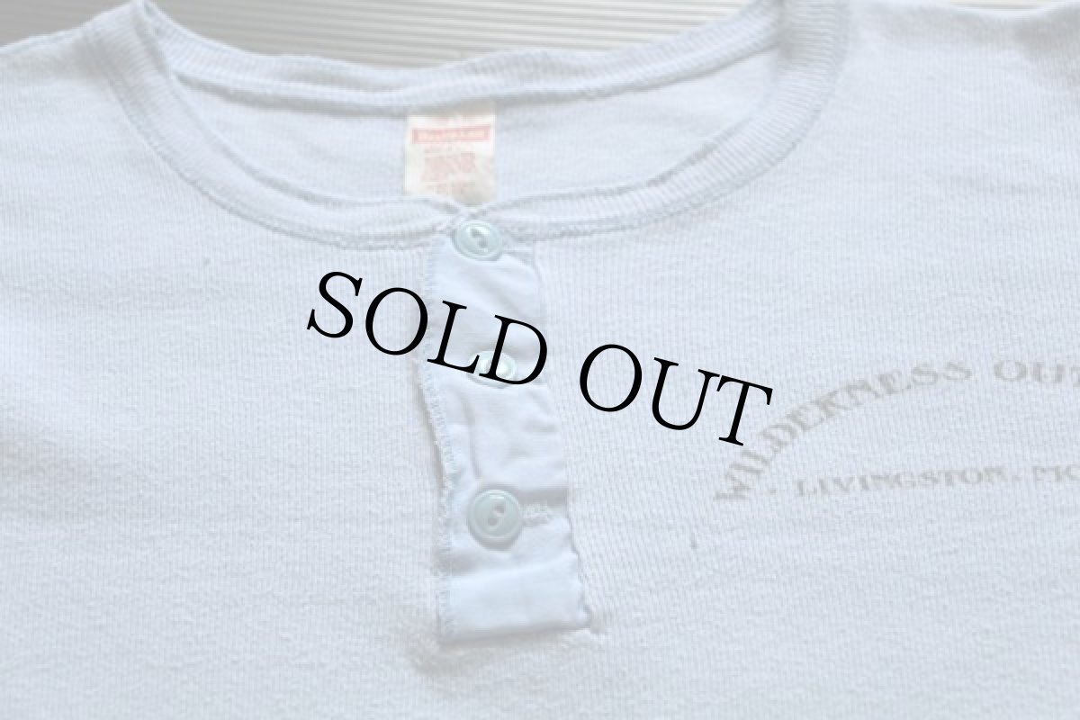 画像5: 80s USA製 Healthknit ヘンリーネック アンダーシャツ 水色 L (5)