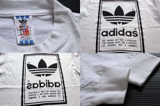 画像3: 80s USA製 adidasアディダス トレフォイル ビッグロゴ コットン 長袖Tシャツ 白 M (3)