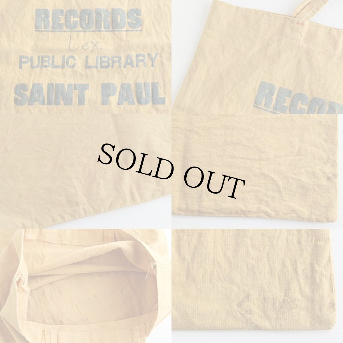 画像3: ビンテージRECORDS PUBLIC LIBRARYハンドバッグ (3)