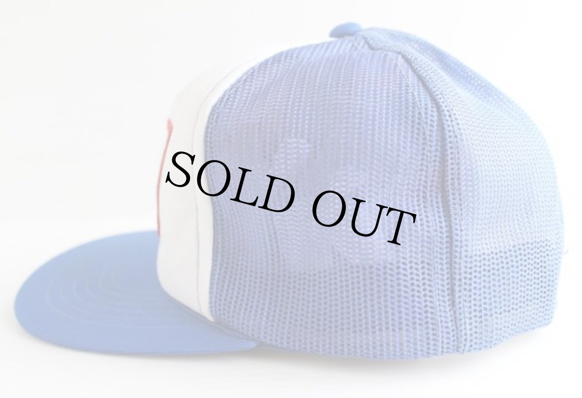 画像2: 80s PAC-MANパックマン パッチ付き メッシュキャップ 青×白 (2)