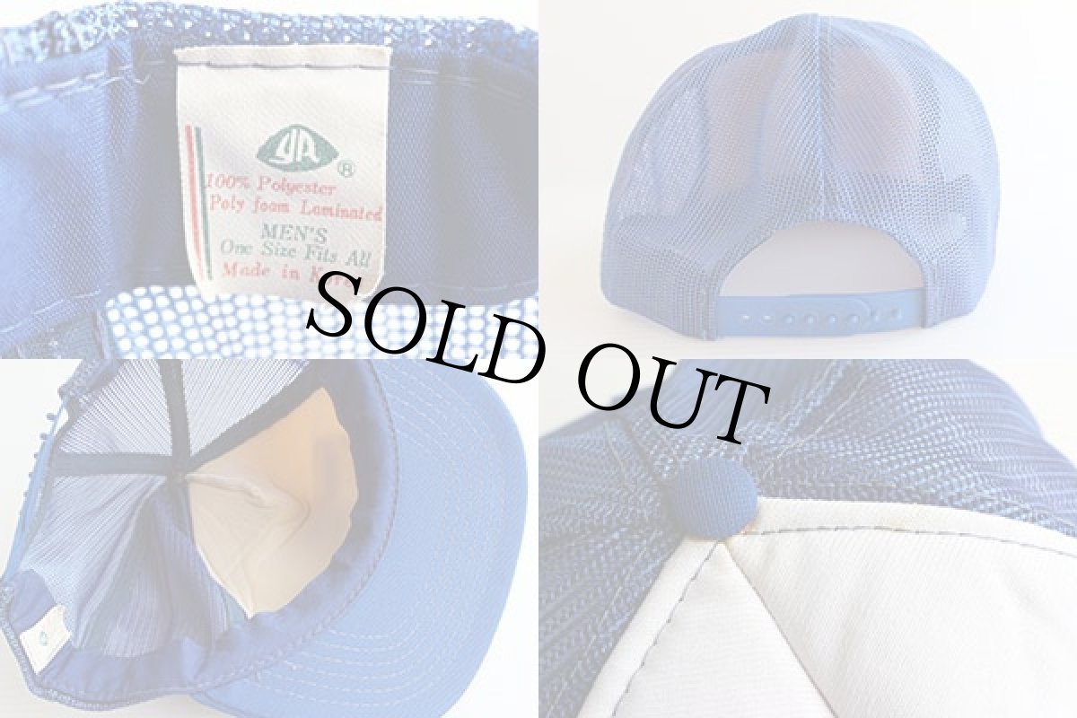 画像4: 80s PAC-MANパックマン パッチ付き メッシュキャップ 青×白 (4)