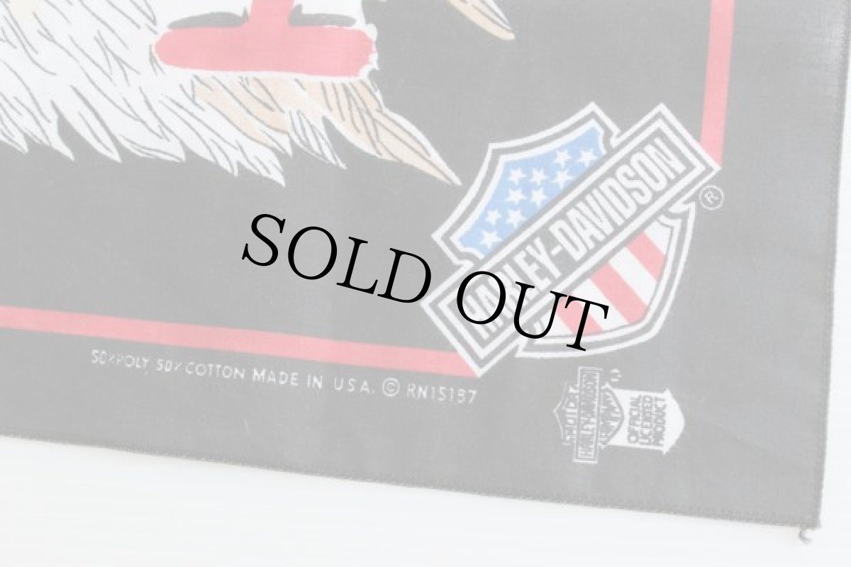 画像3: デッドストック★90s USA製 HARLEY-DAVIDSON ハーレー ダビッドソン バンダナ (3)