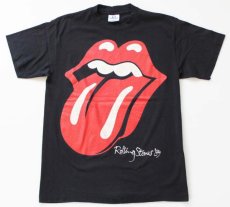 画像1: 80s USA製 The Rolling Stonesローリングストーンズ THE NORTH AMERICAN TOUR 1989 バンドTシャツ 黒 L (1)