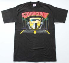 画像1: 90s USA製 GOODGUYS HOTROD 両面プリント コットンTシャツ 黒 S (1)