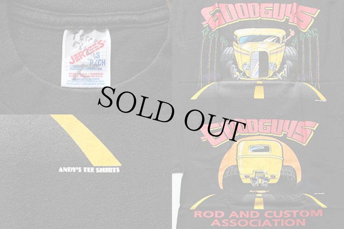 画像3: 90s USA製 GOODGUYS HOTROD 両面プリント コットンTシャツ 黒 S (3)