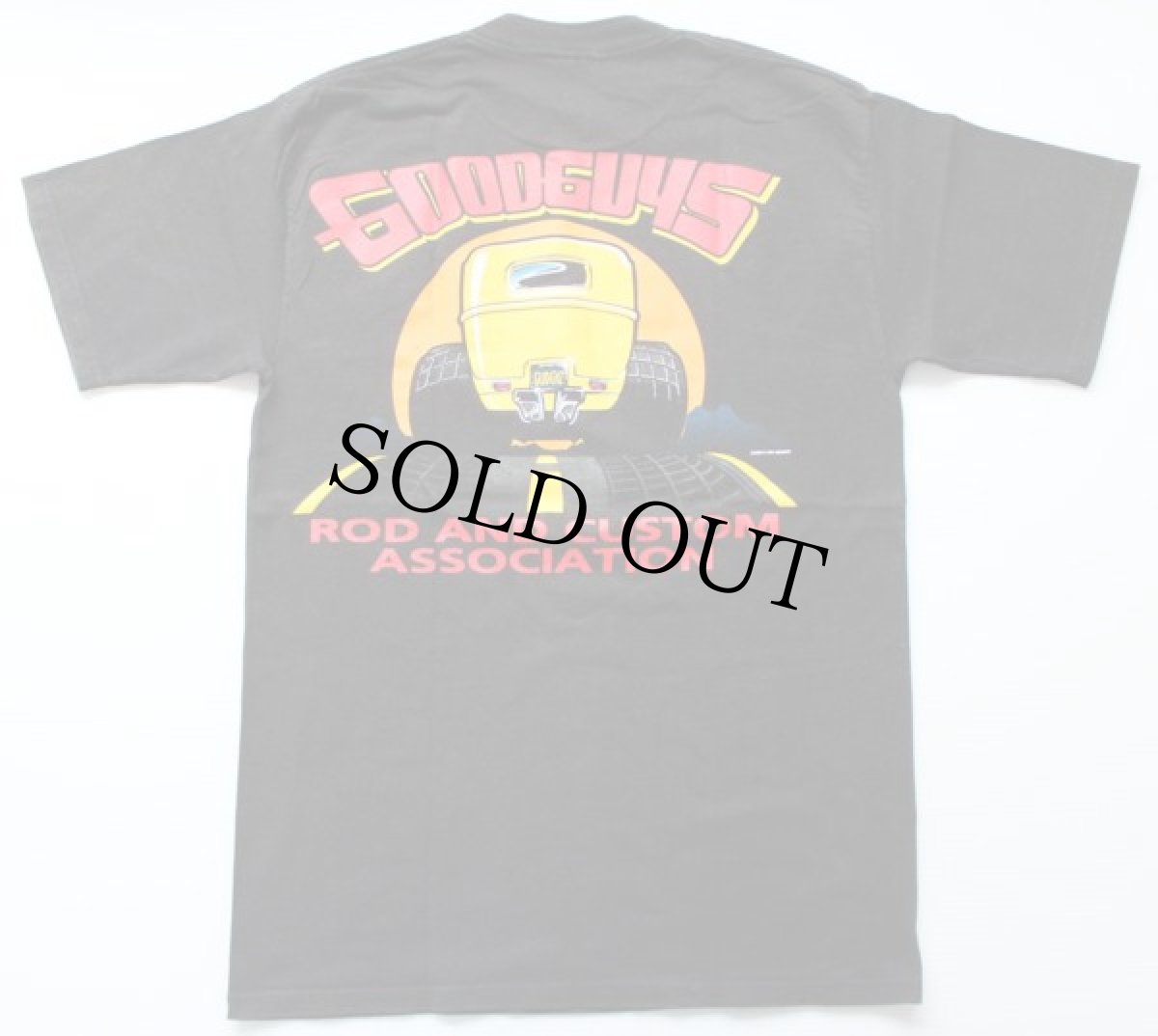 画像2: 90s USA製 GOODGUYS HOTROD 両面プリント コットンTシャツ 黒 S (2)