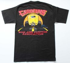 画像2: 90s USA製 GOODGUYS HOTROD 両面プリント コットンTシャツ 黒 S (2)