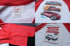 画像3: 80s USA製 AUTORAMA HOTROD ツートン ラグラン 七分袖Tシャツ L (3)