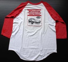 画像2: 80s USA製 AUTORAMA HOTROD ツートン 七分袖 ラグランTシャツ L (2)