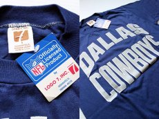 画像3: デッドストック★80s USA製 LOGO7 NFL DALLAS COWBOYS Tシャツ 紺 S (3)