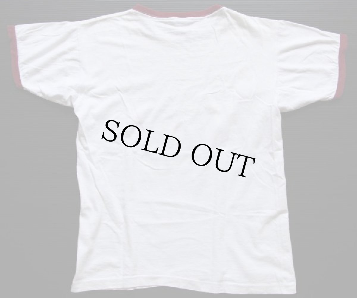 画像3: 70s USA製 Championチャンピオン 染み込みプリント リンガーTシャツ M (3)