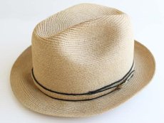 画像1: ビンテージ USA製 CAPPELLI 中折れ ストローハット 7 1/8 (1)