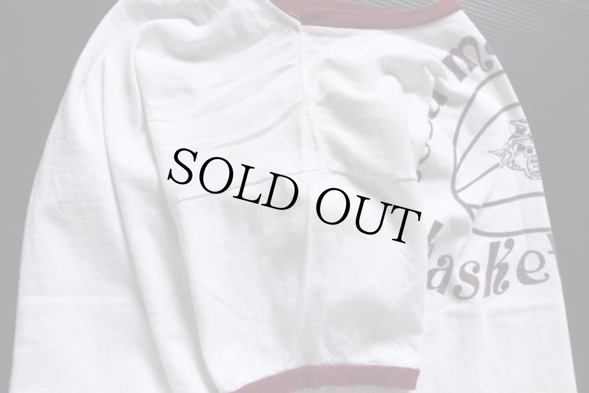 画像5: 70s USA製 Championチャンピオン 染み込みプリント リンガーTシャツ M (5)