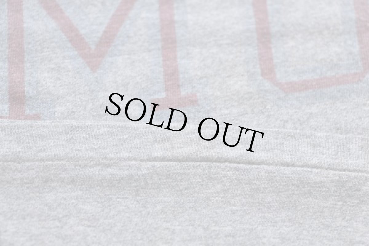 画像6: 80s USA製 Championチャンピオン LMU 染み込みプリント 88/12 フットボールTシャツ 杢グレー L (6)