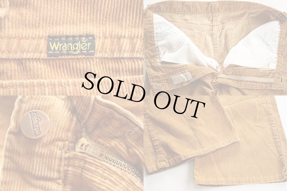 画像4: 70s Wranglerラングラー コーデュロイパンツ 茶 w33 (4)