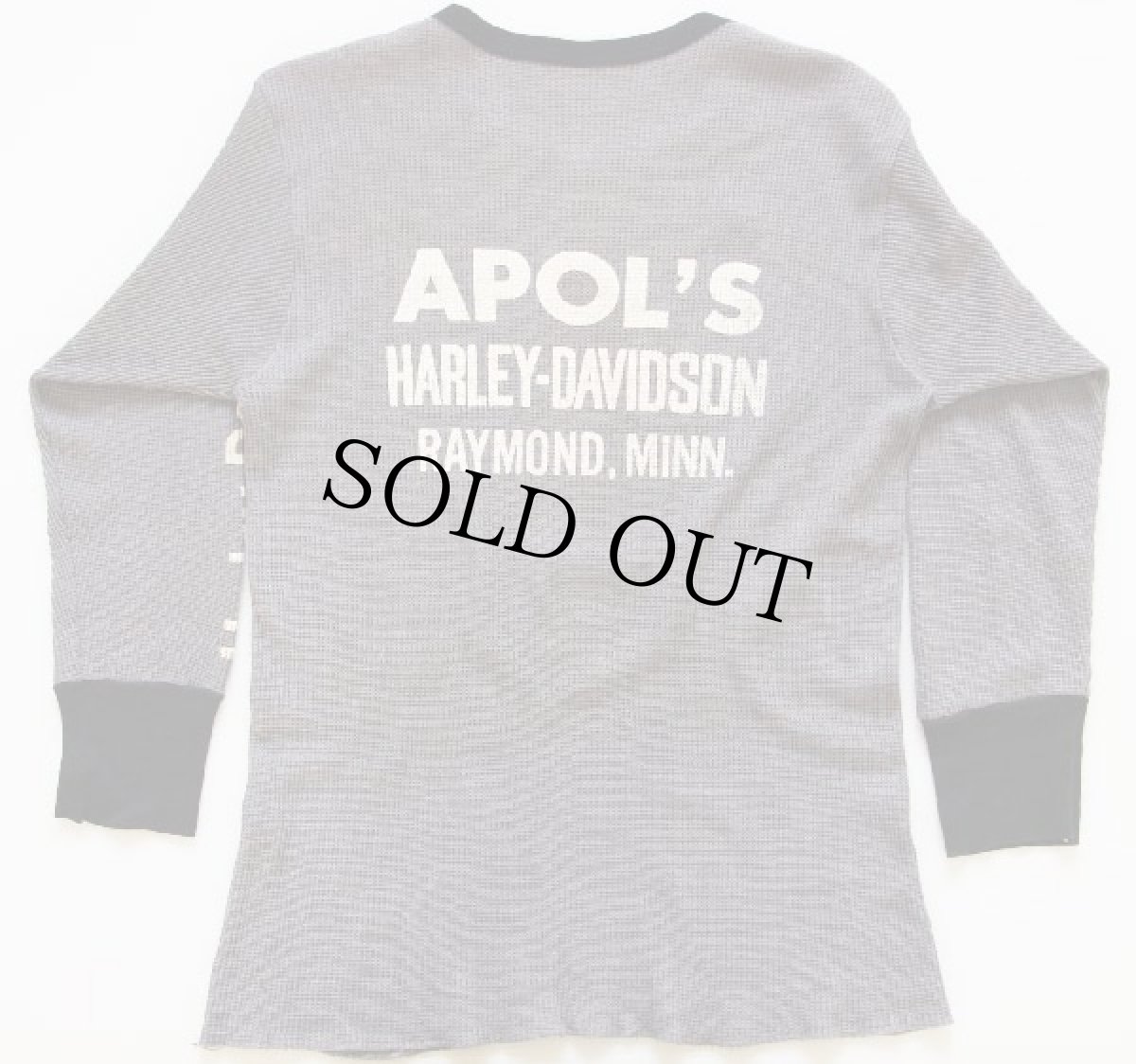 画像2: 80s HARLEY-DAVIDSONハーレー ダビッドソン ツートン サーマルシャツ (2)