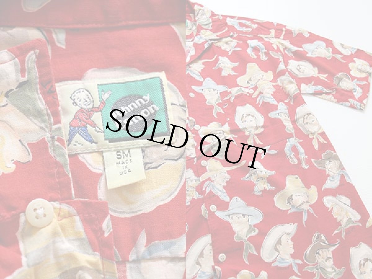 画像3: 80s USA製 Johnny Cotton 総柄 半袖コットンシャツ SM (3)