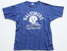 画像2: 70s USA製  Championチャンピオン BALTIMORE コットンTシャツ 青 L (2)