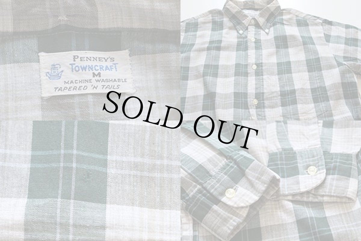 画像3: 60's PENNEY'S TOWNCRAFTチェック コットンシャツM (3)