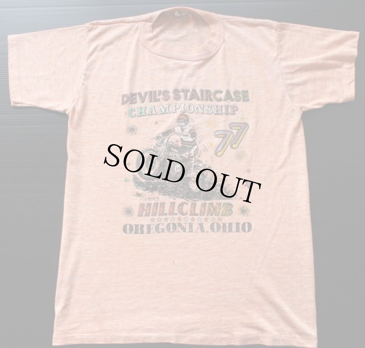 画像2: 70s USA製 DEVIL'S STAIRCASE HILLCLIMB Tシャツ L (2)