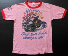 画像1: 80s USA製 BLACK HILLS STURGIS リンガーTシャツ M (1)