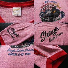 画像3: 80s USA製 BLACK HILLS STURGIS リンガーTシャツ M (3)