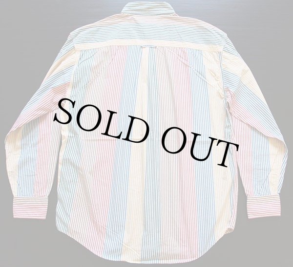 80s BANANA REPUBLICバナナリパブリック クレイジーストライプ ボタン