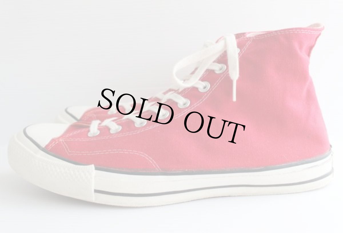 画像4: 70s USA製 CONVERSEコンバース ALL STARオールスター HI 当て布 赤 12 (4)