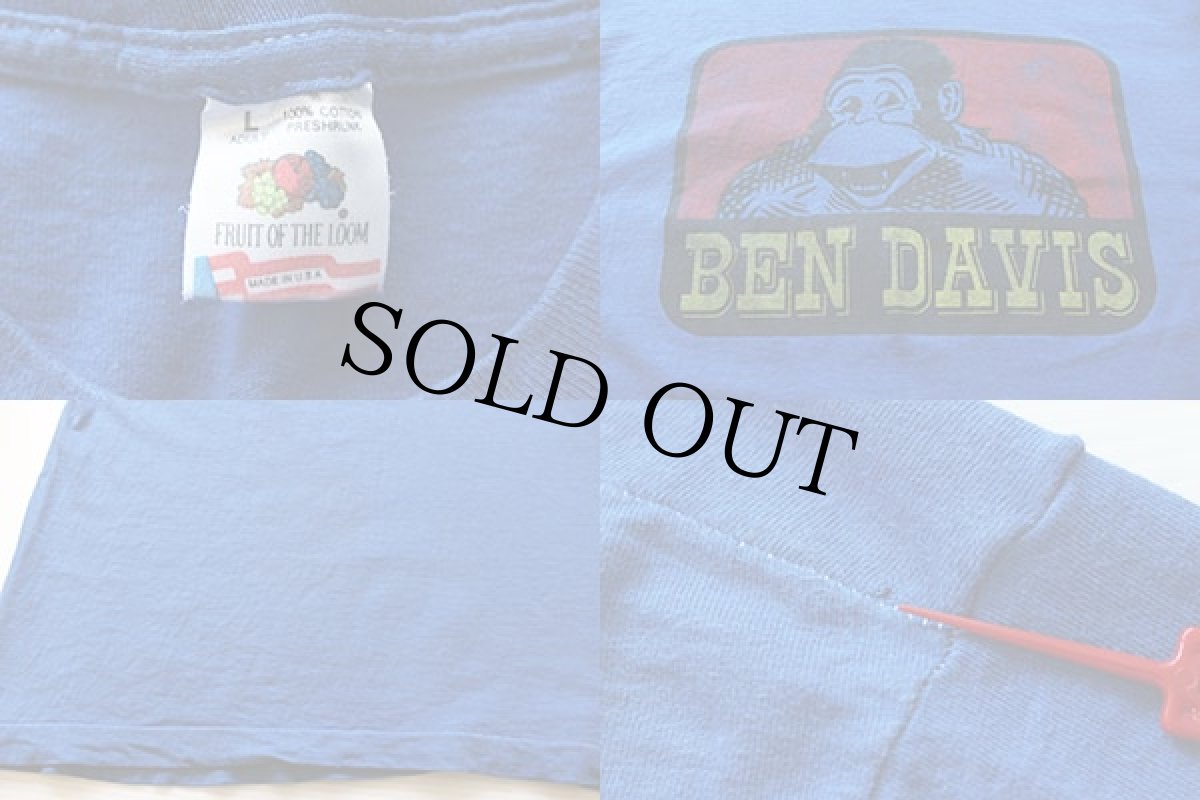 画像3: 90s USA製 BEN DAVISベンデイビス Tシャツ 青 L (3)