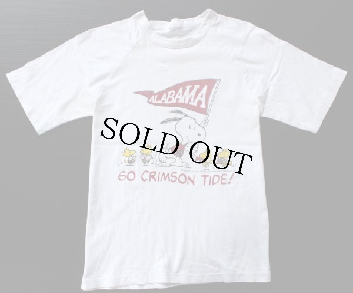 画像2: 70s スヌーピー ALABAMA コットンTシャツ 白 (2)