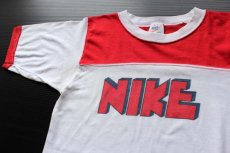 画像1: 70s USA製 NIKEナイキ ゴツナイキ 染み込みプリント Tシャツ (1)