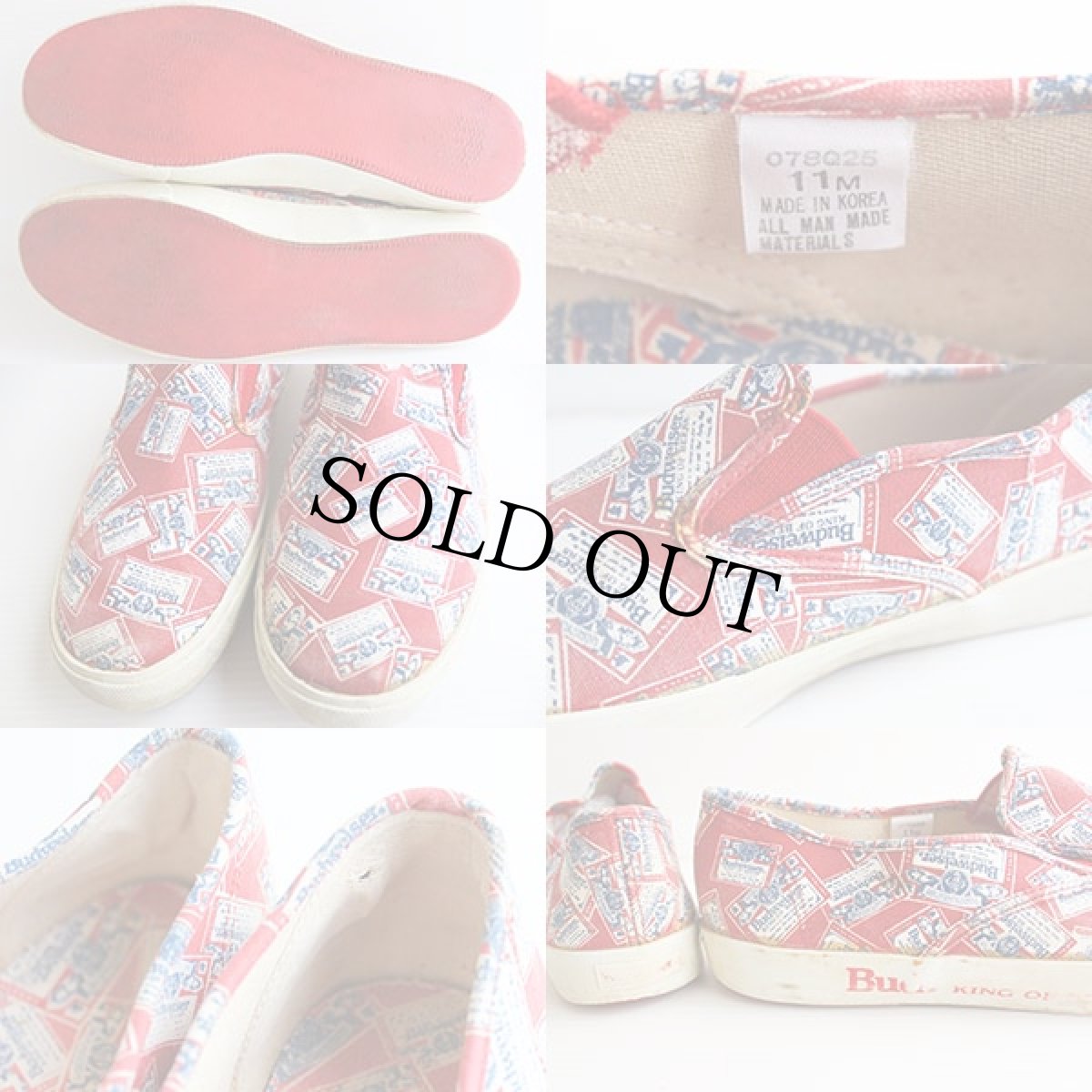 画像4: 80s Budweiserバドワイザー 総柄 スニーカー 11M (4)