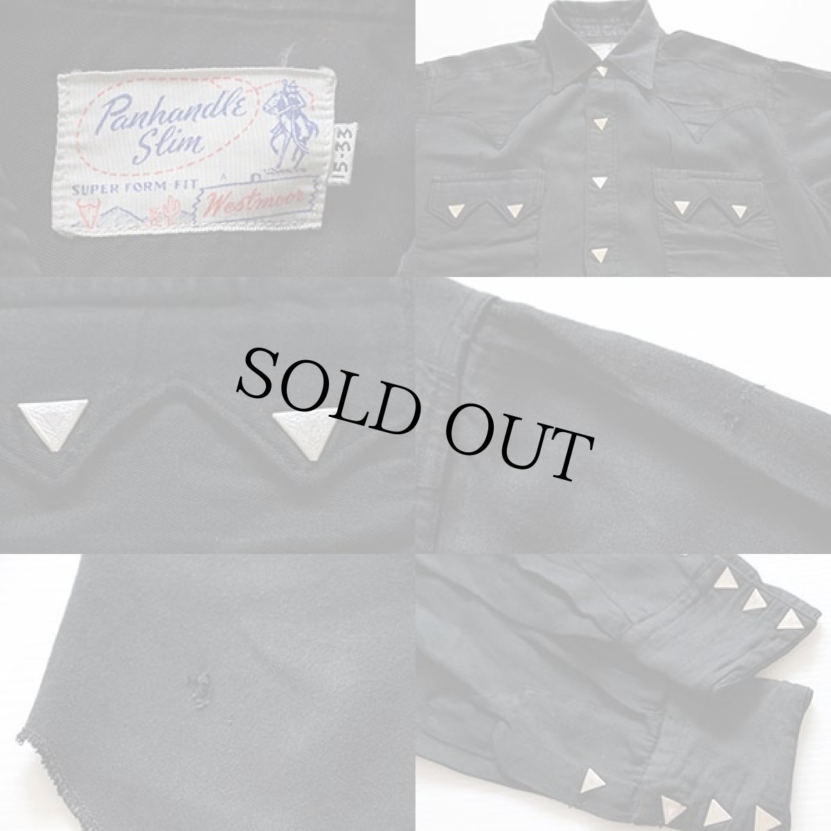 画像3: 50s Panhandle Slim レーヨン ウエスタンシャツ 黒 (3)