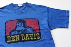 画像1: 90s USA製 BEN DAVISベンデイビス Tシャツ 青 L (1)