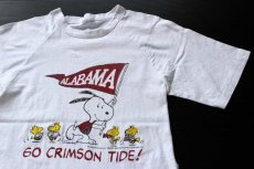 画像1: 70s スヌーピー ALABAMA コットンTシャツ 白 (1)