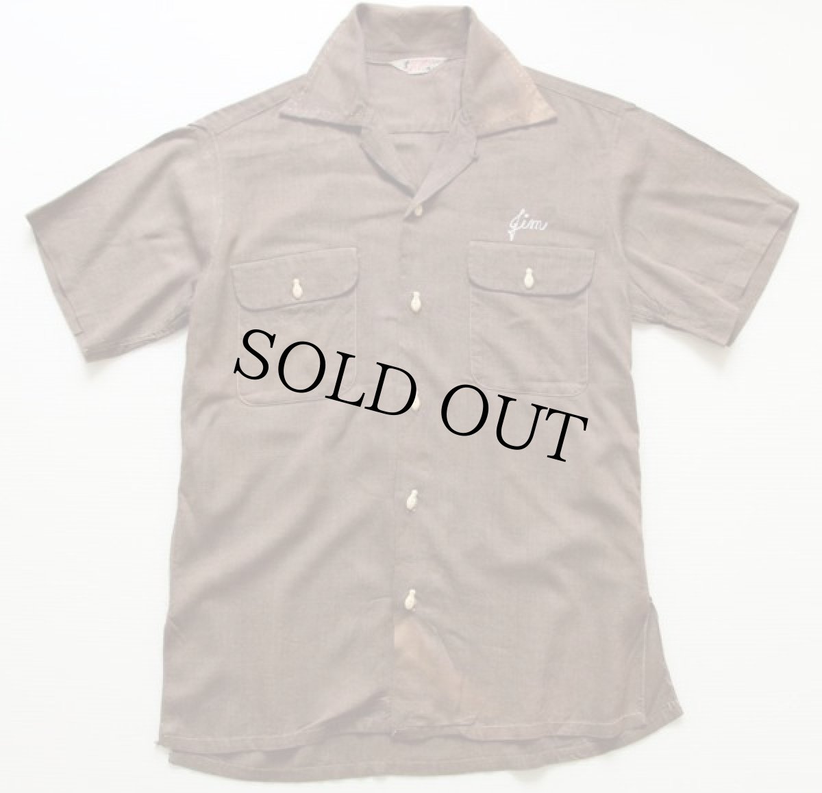 画像2: 50s Air flo チェーン刺繍 レーヨン ボウリングシャツ S (2)