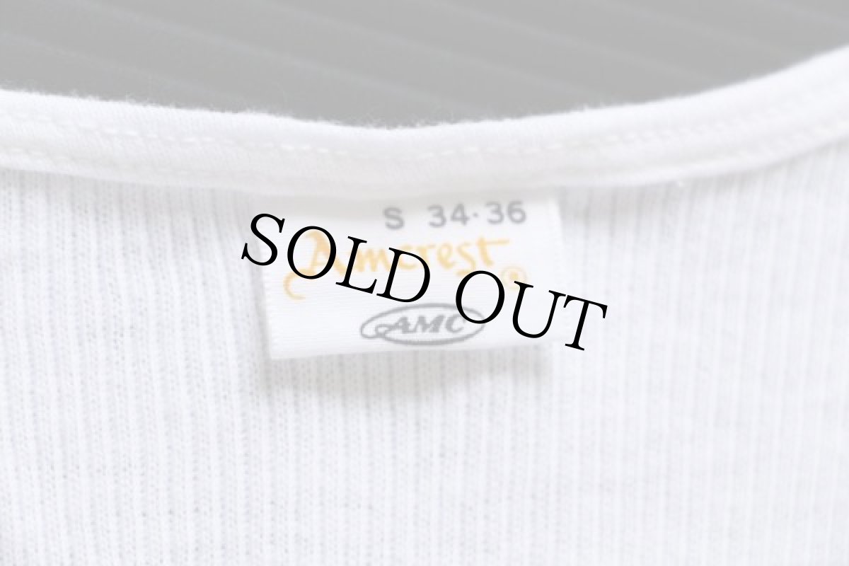 画像3: 60s Amcrest コットン リブ タンクトップ 白 S (3)