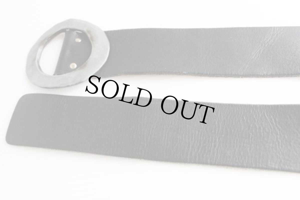 画像2: UNKNOWN レザーベルト 黒★176 (2)