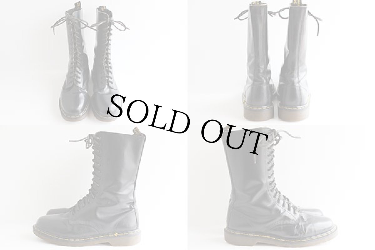 画像2: 英国製 DR.MARTENSドクターマーチン 14ホールブーツ 黒 UK11 (2)